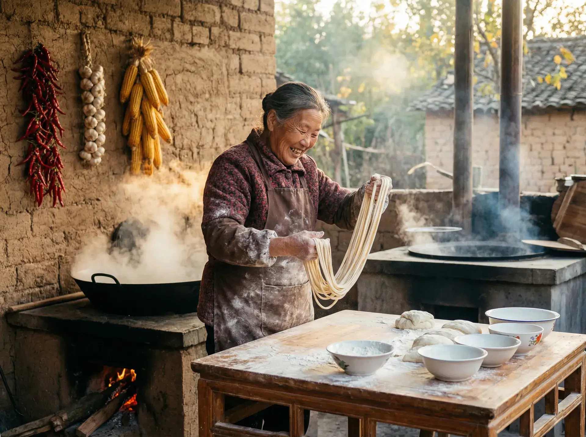 农家大嫂手擀面 - 仙踪林果冻传媒一区 乡村美食